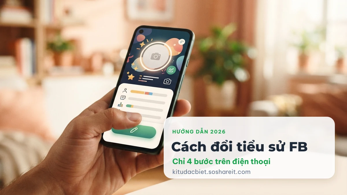 Cách đổi tiểu sử Facebook trên điện thoại 2026