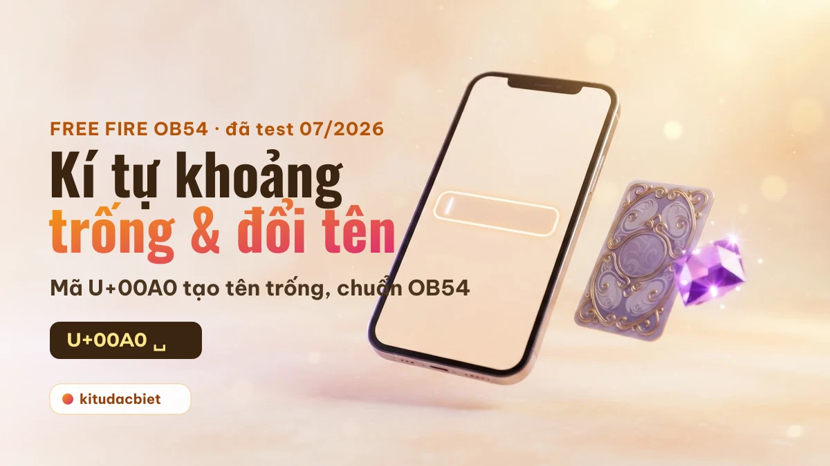 Ô đổi tên Free Fire và Thẻ Đổi Tên minh hoạ tại kitudacbiet