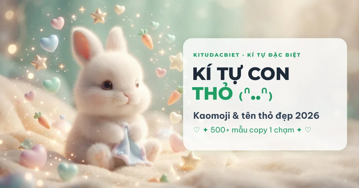 Kí tự đặc biệt con thỏ ₍ᐢ..ᐢ₎ đẹp 2026