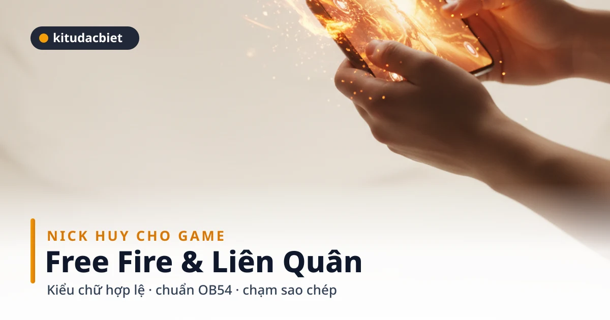 Nick Huy cho Free Fire và Liên Quân
