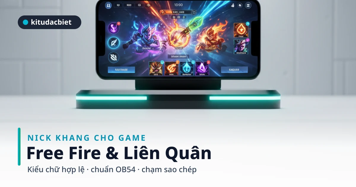 Nick Khang cho Free Fire và Liên Quân