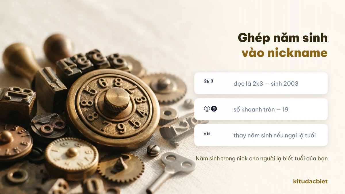 Cách ghi năm sinh trong nickname game bằng kí tự đặc biệt
