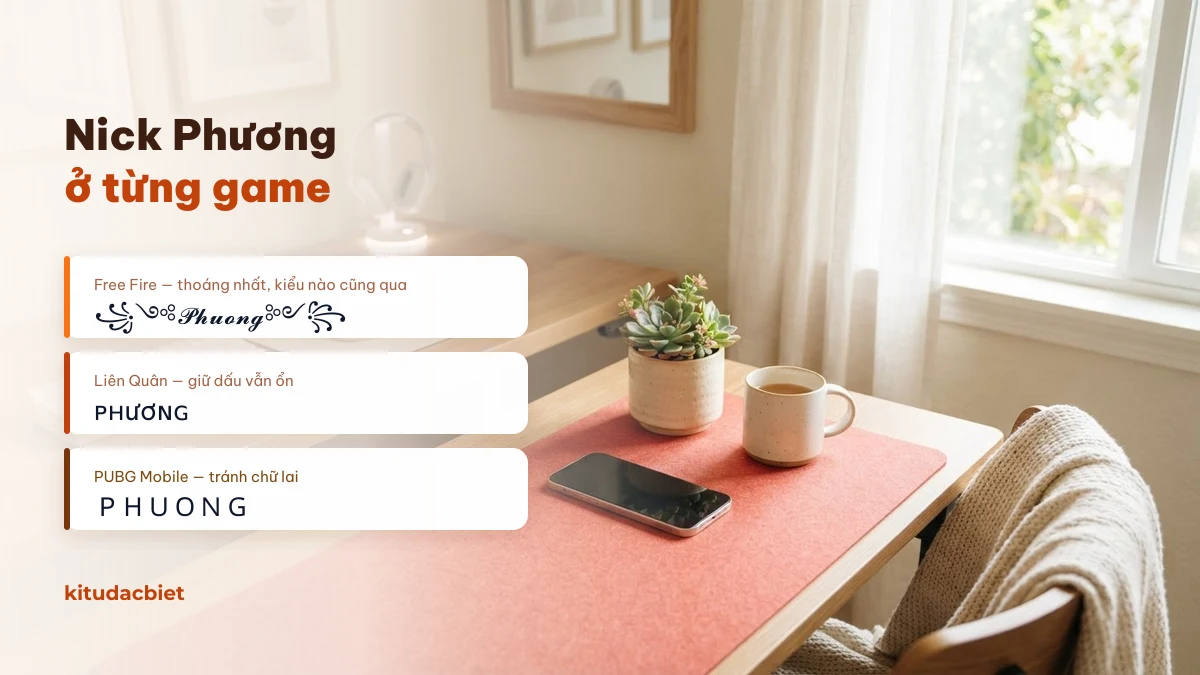 Nick Phương nên dùng bản nào trong từng game