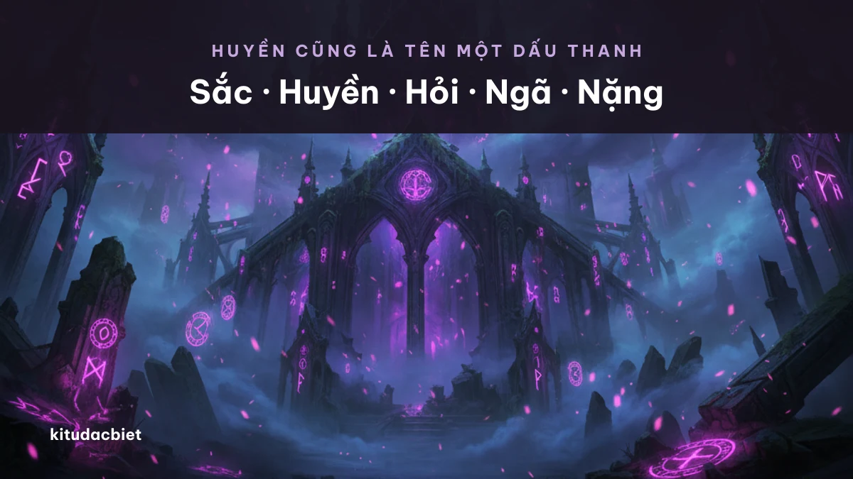 Sắc, huyền, hỏi, ngã, nặng dùng làm dấu ghép trang trí