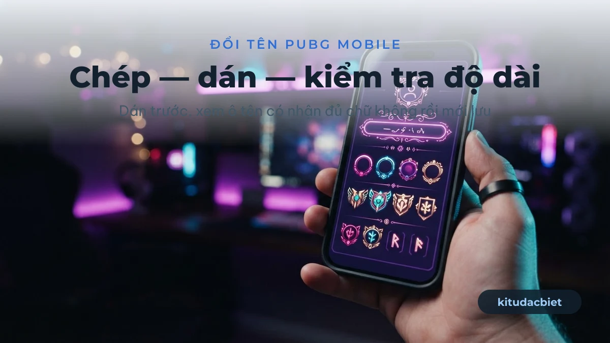 Các bước đổi tên PUBG Mobile bằng kí tự đặc biệt