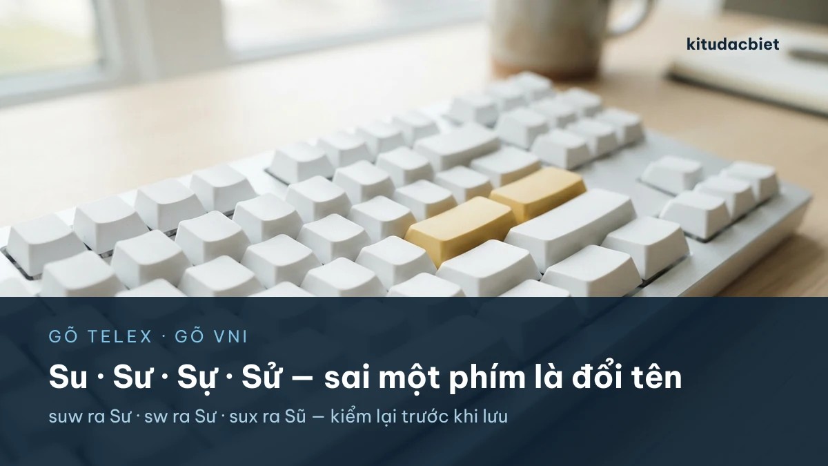 Cách gõ Su, Sư, Sự, Sử bằng kiểu gõ Telex và VNI