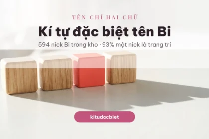 Kí tự đặc biệt tên Bi với các khối chữ gỗ