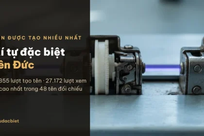 Kí tự đặc biệt tên Đức bên bộ đếm cơ khí
