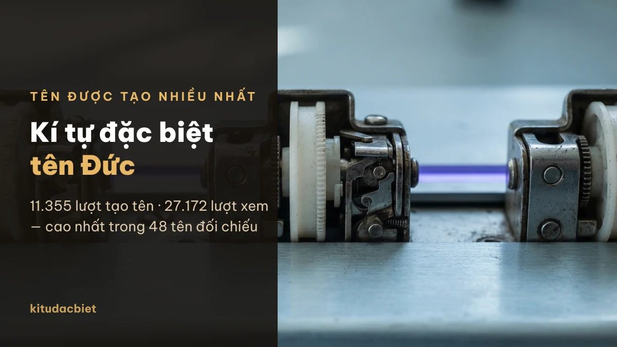 Kí tự đặc biệt tên Đức bên bộ đếm cơ khí