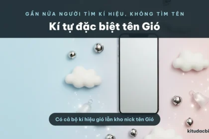 Kí tự đặc biệt gió trên nền trời lộng gió
