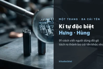 Kí tự đặc biệt tên Hưng và Hùng, hai con dấu giống nhau