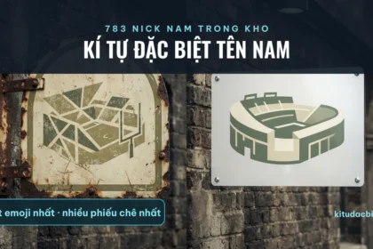 Kí tự đặc biệt tên Nam trên biển hiệu chữ hoa
