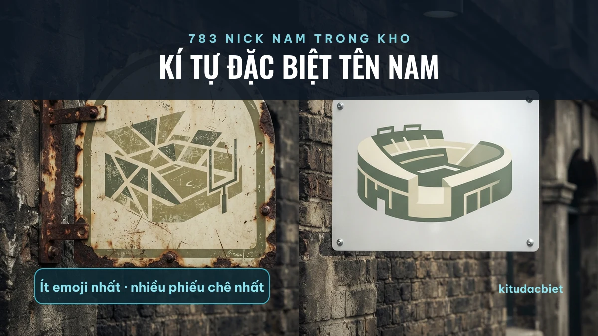 Kí tự đặc biệt tên Nam trên biển hiệu chữ hoa