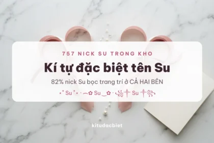 Kí tự đặc biệt tên Su với khung trang trí đối xứng hai bên