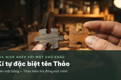 Kí tự đặc biệt tên Thảo với hai mảnh ghép khớp nhau