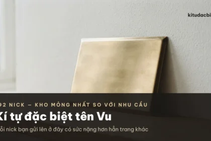 Kí tự đặc biệt tên Vu trên bảng tên bằng đồng