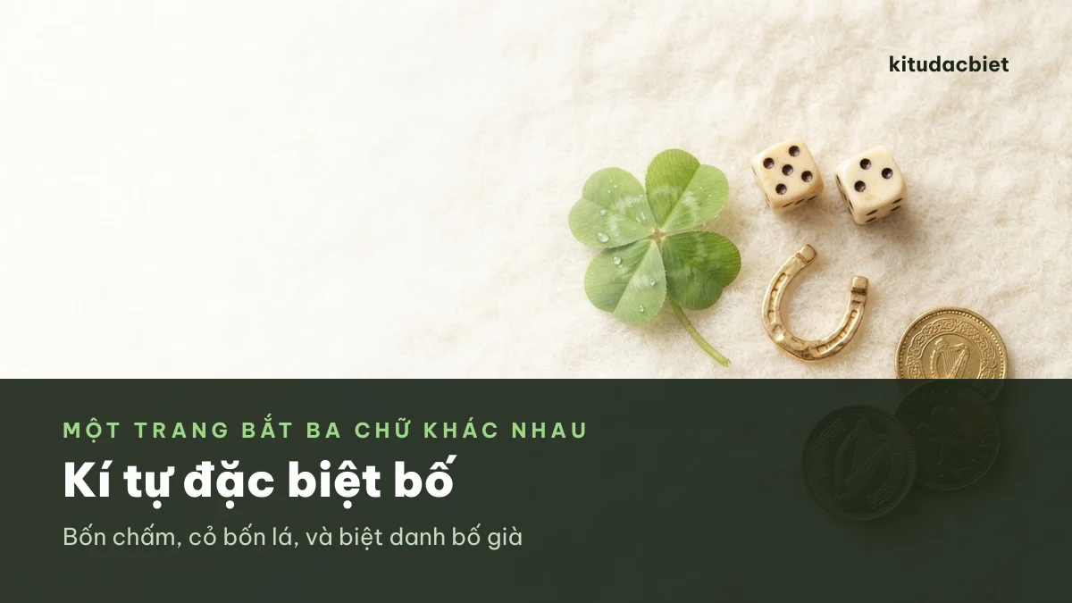 Kí tự bốn chấm cỏ bốn lá và biệt danh bố già