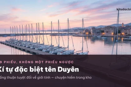 Kí tự đặc biệt tên Duyên với dãy thuyền cùng hướng