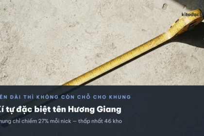 Kí tự đặc biệt tên Hương Giang, khung chỉ chiếm 27% mỗi nick