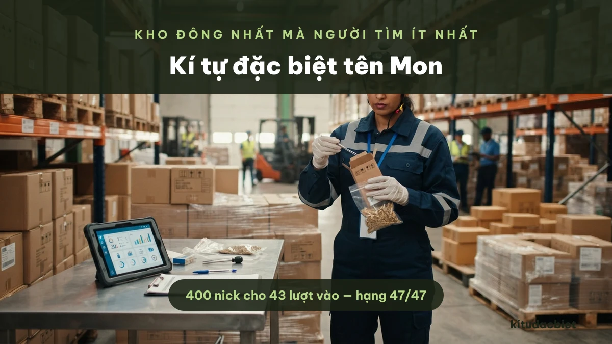 Kho nick Mon đông nhưng ít người tìm