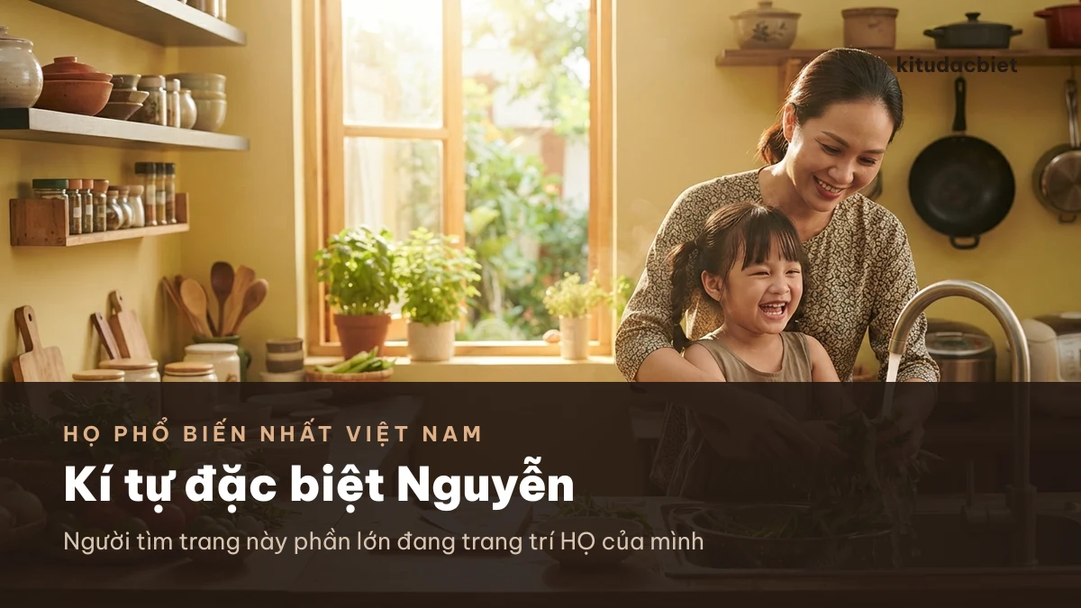 Kí tự đặc biệt họ Nguyễn trong khung cảnh gia đình Việt
