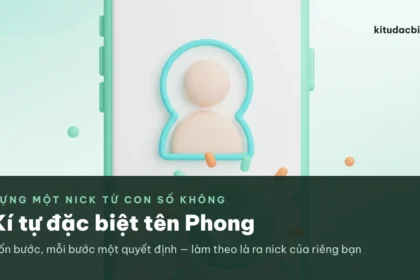 Kí tự đặc biệt tên Phong với màn hình lưu tên thành công