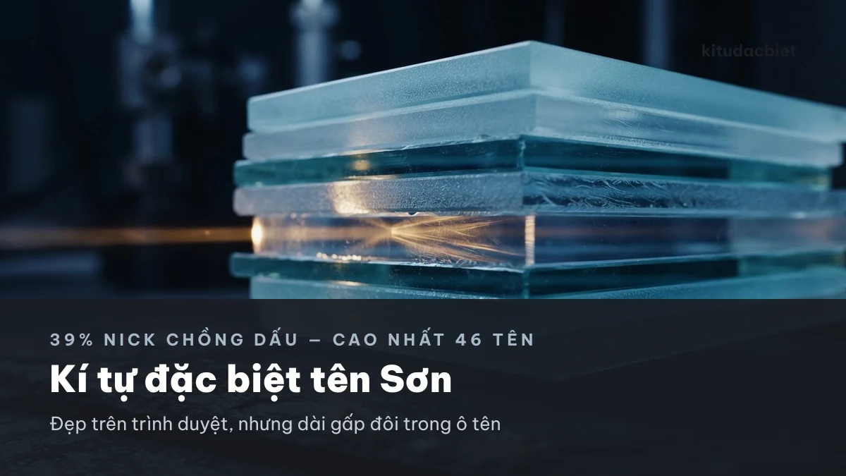 Kí tự đặc biệt tên Sơn với dấu ghép chồng