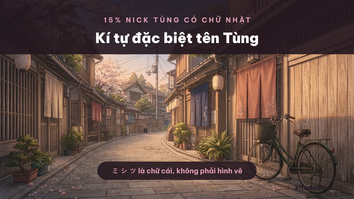 Kí tự đặc biệt tên Tùng với chữ Nhật katakana