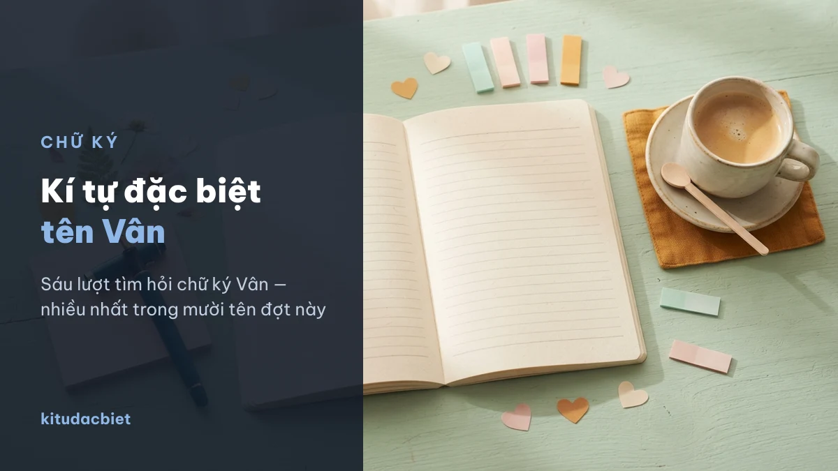 Chữ ký tên Vân viết bằng kí tự đặc biệt