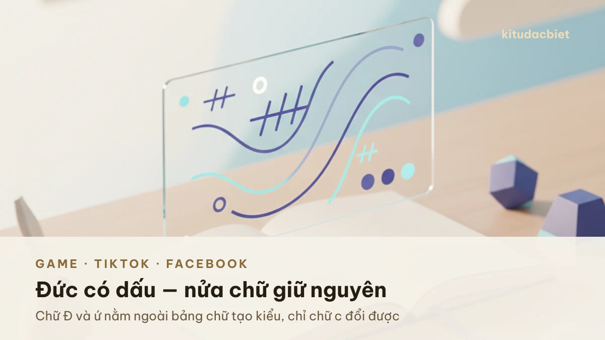 Chữ Đ và ứ nằm ngoài bảng chữ tạo kiểu nên giữ nguyên