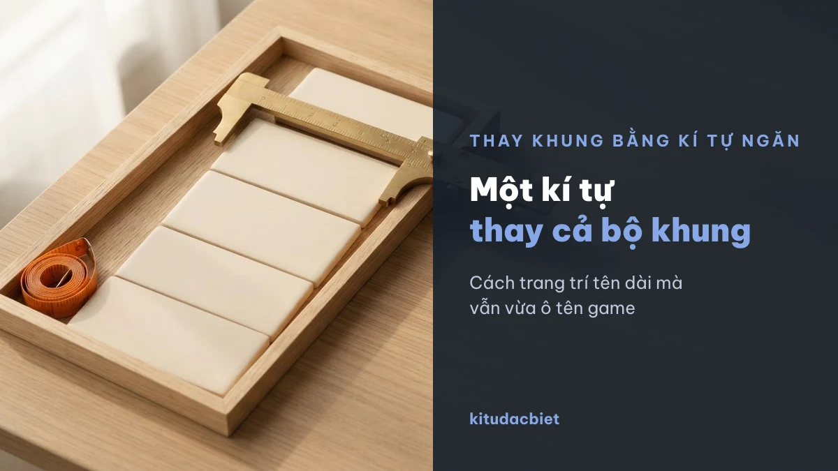 Dùng một kí tự ngăn thay cho khung hai bên