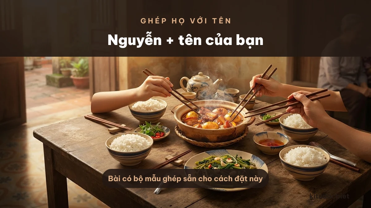 Bộ mẫu ghép sẵn họ Nguyễn với tên riêng