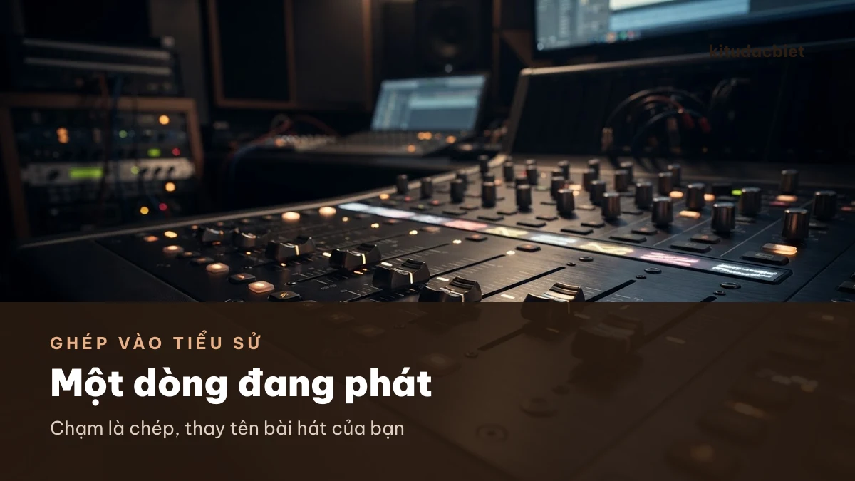 Mẫu dòng đang phát ghép sẵn để dán vào tiểu sử