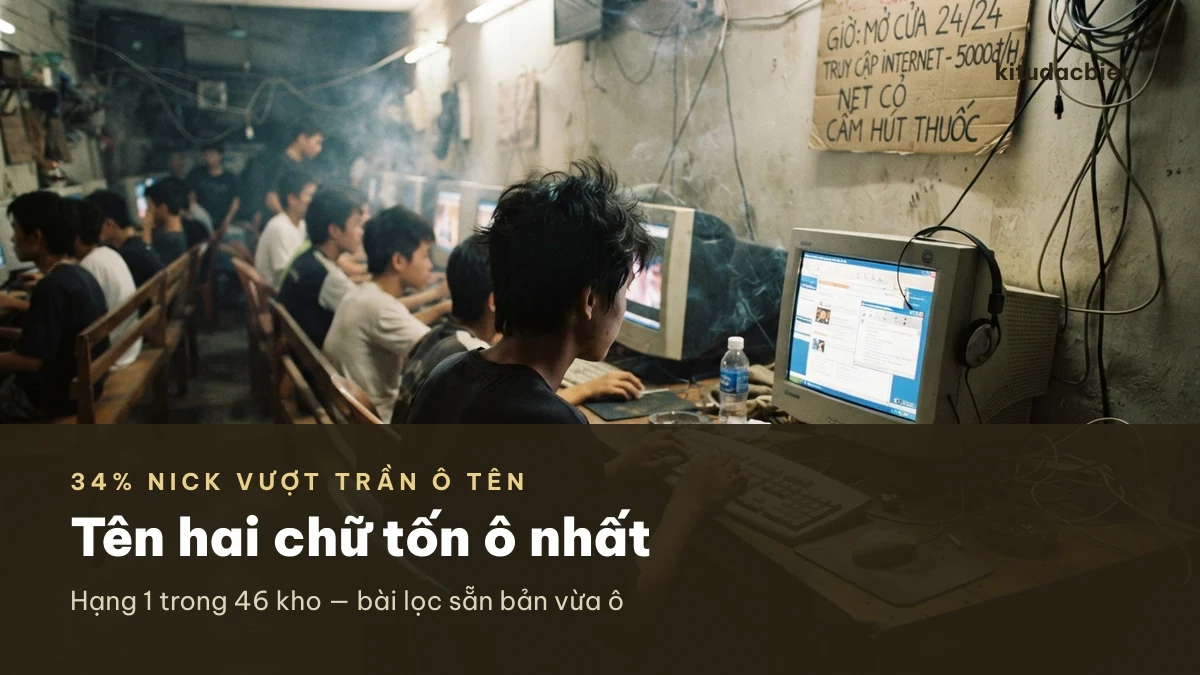 34% nick vượt trần ô tên nên bài lọc sẵn bản gọn