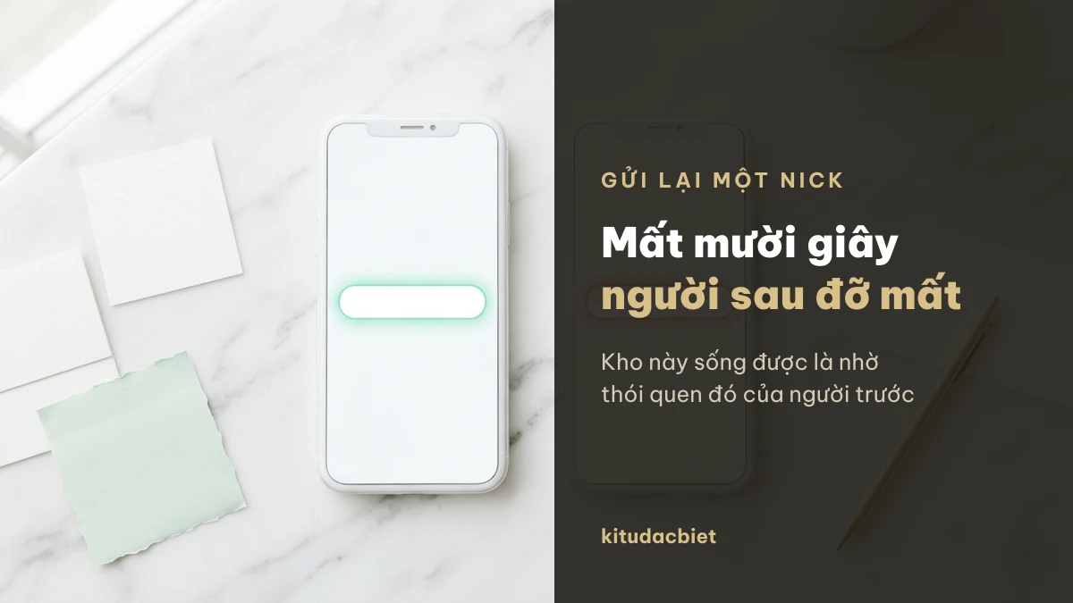 Gửi lại nickname mất mười giây và giúp người sau